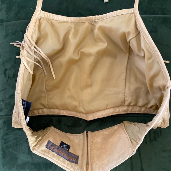 Leather Crop Top Genuine Leather - Picture 5 of 16